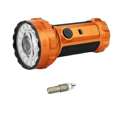 OLIGHT Marauder 3 Bright Rechargeable Flashlight with iUltra Rechargeable Keychain Flashlight