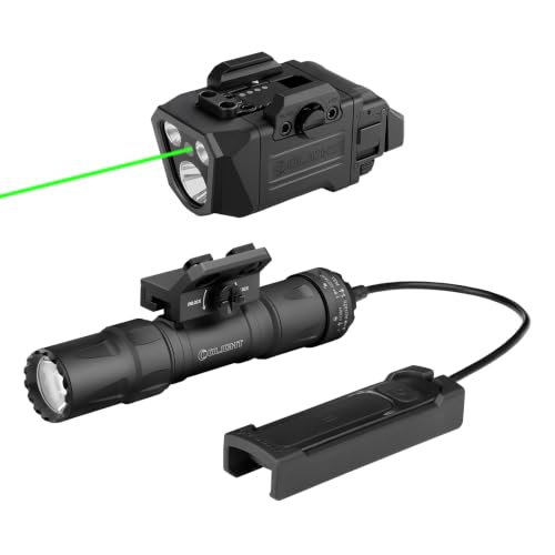 OLIGHT PL X GL Rechargeable Tactical Rail Mount Light Bundle with Odin S BK