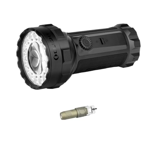 OLIGHT Marauder 3 Bright Rechargeable Flashlight with iUltra Rechargeable Keychain Flashlight