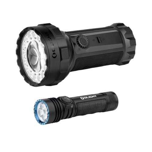 OLIGHT Marauder 3 Bright Rechargeable Flashlight with Seeker 4 Pro Rechargeable Flashlight