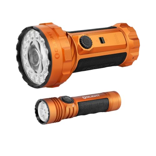 OLIGHT Marauder 3 Bright Rechargeable Flashlight with Seeker 4 Pro Rechargeable Flashlight