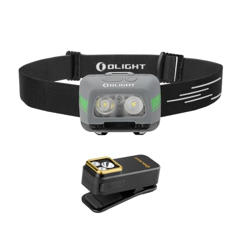 OLIGHT Oclip Pro S Rechargeable EDC Clip-on Flashlight Bundle with EasyWave LED Headlamp 3X AAA Battery Powered (Batteries Included)