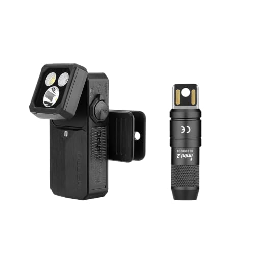 OLIGHT Oclip 2 Ultra EDC Rechargeable Flashlight Clip Light Bundle with IMINI 2 Rechargeable EDC Keychain Mini Flashlight