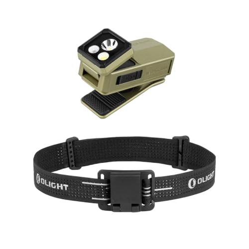 OLIGHT Oclip 2 Ultra EDC Rechargeable Flashlight Clip Light Bundle with Oclip Series Headlamp Strap