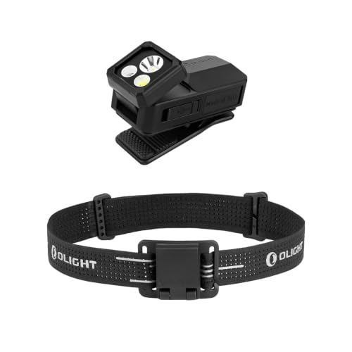 OLIGHT Oclip 2 Ultra EDC Rechargeable Flashlight Clip Light Bundle with Oclip Series Headlamp Strap
