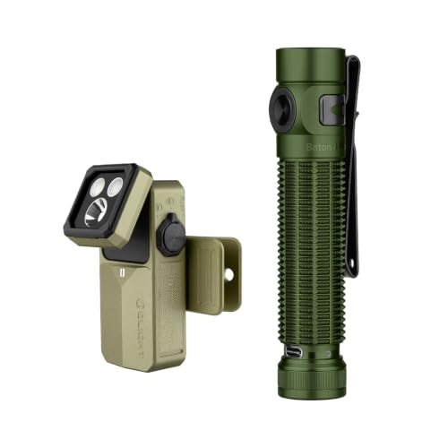 OLIGHT Oclip 2 Ultra EDC Rechargeable Flashlight Clip Light Bundle with Baton4 Pro EDC Flashlight