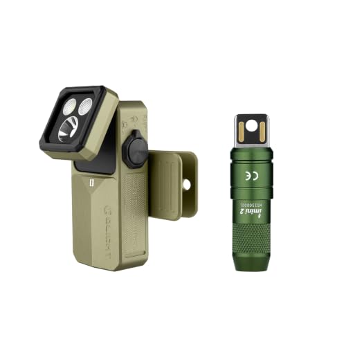 OLIGHT Oclip 2 Ultra EDC Rechargeable Flashlight Clip Light Bundle with IMINI 2 Rechargeable EDC Keychain Mini Flashlight