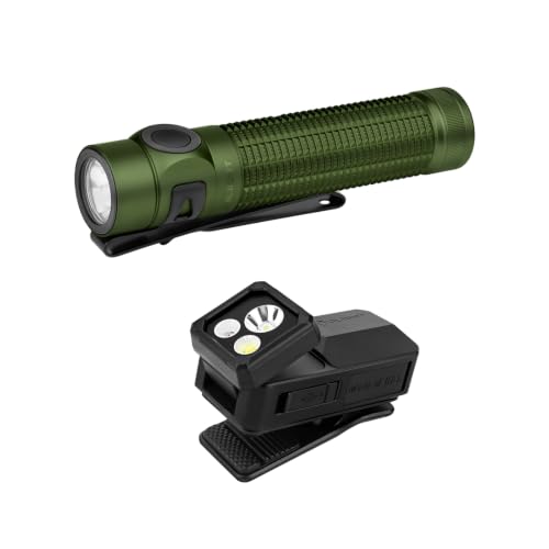 OLIGHT Baton4 Pro EDC Flashlight Rechargeable, Small Pocket Light Bundle with Oclip 2 Ultra Flashlight Onyx Black